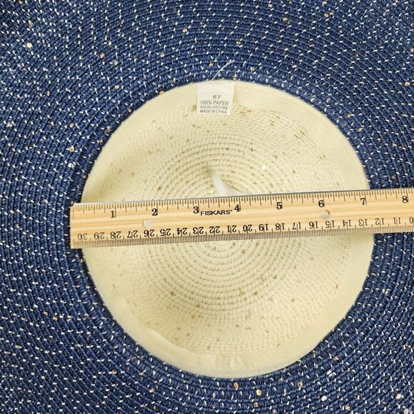 Navy Blue Wide Brim Floppy Sun Hat One Size - Picture 9 of 9